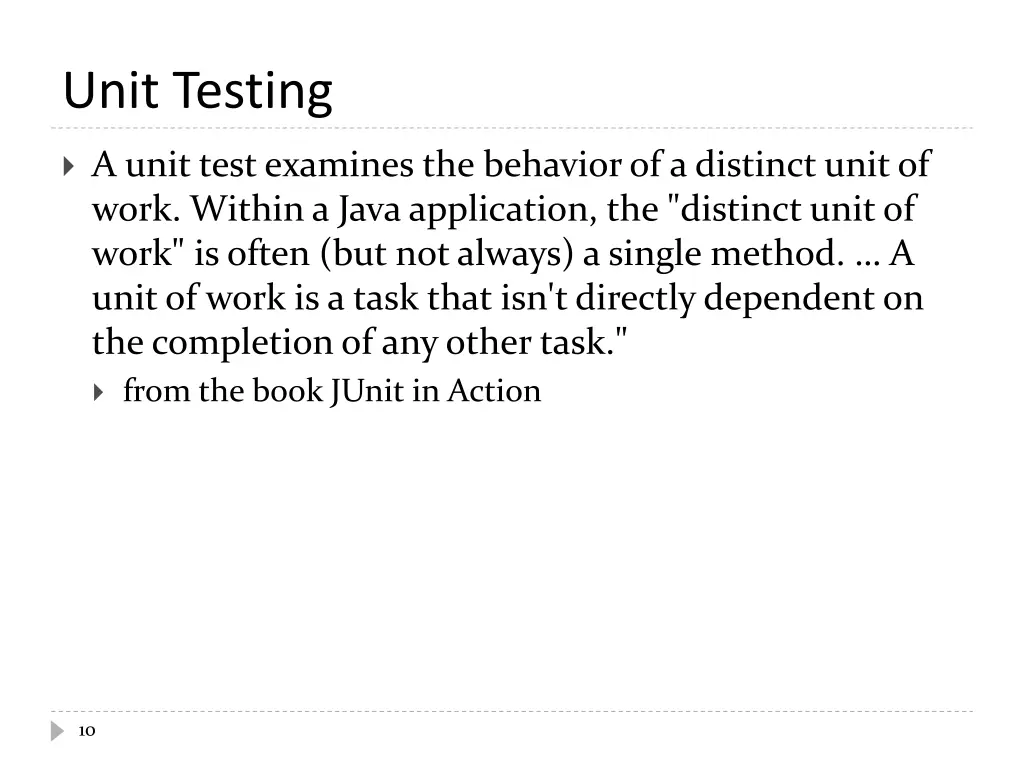 unit testing