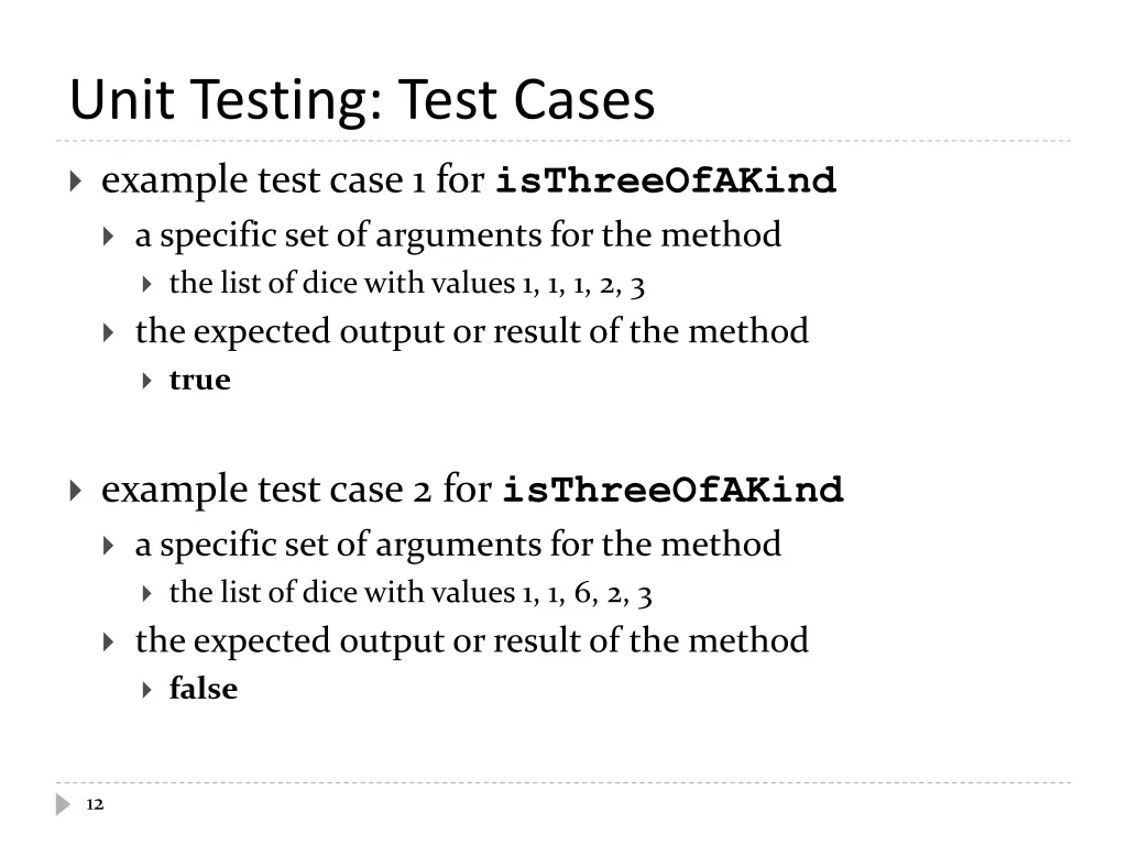 unit testing test cases 1