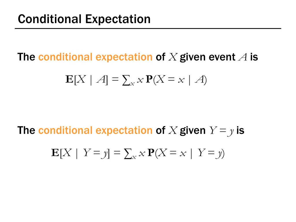 conditional expectation