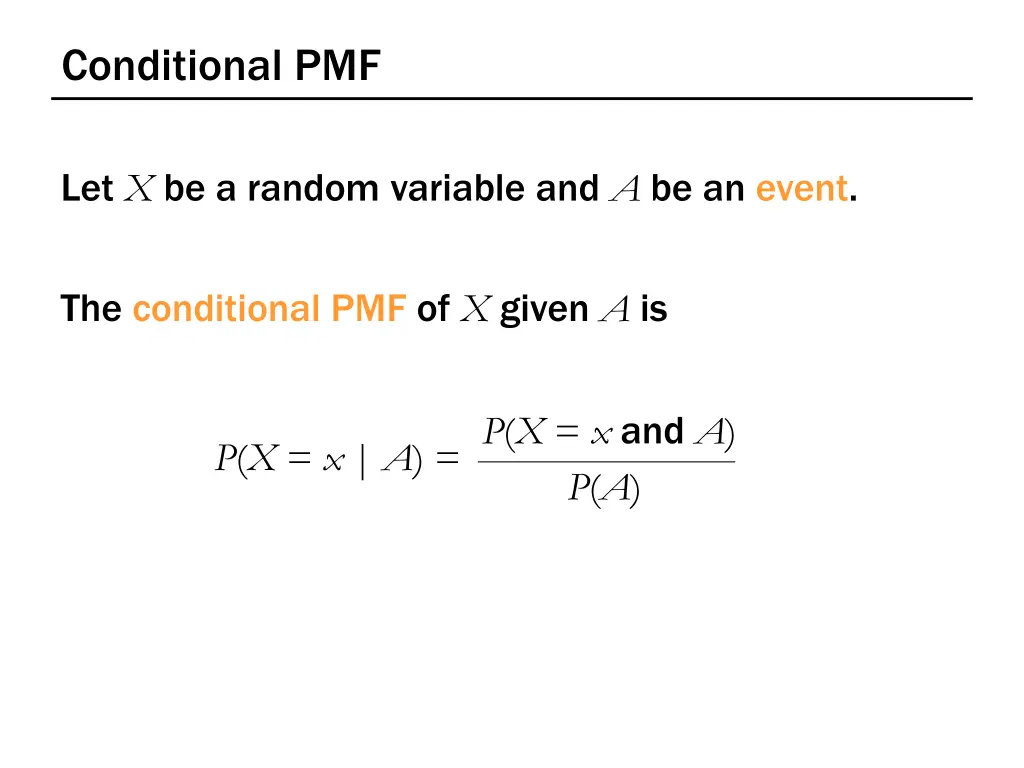 conditional pmf