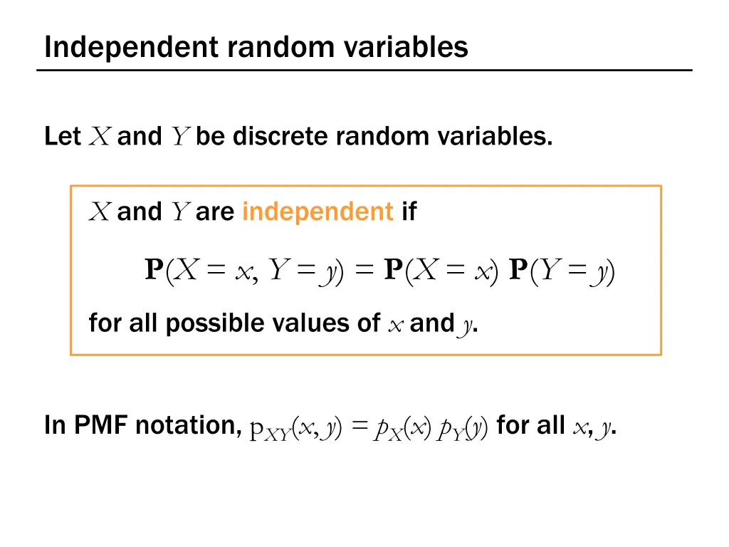 independent random variables