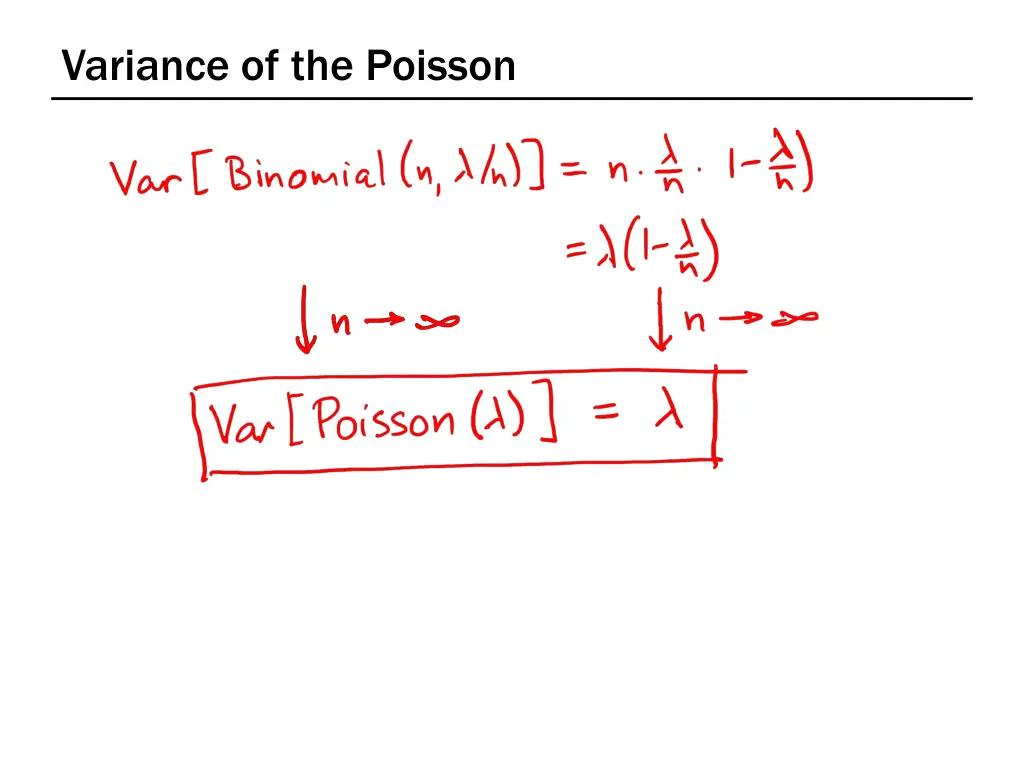 variance of the poisson