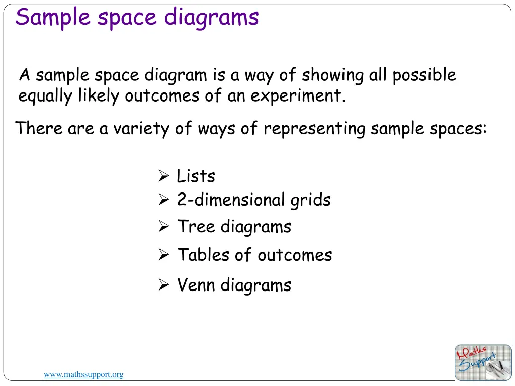 sample space diagrams