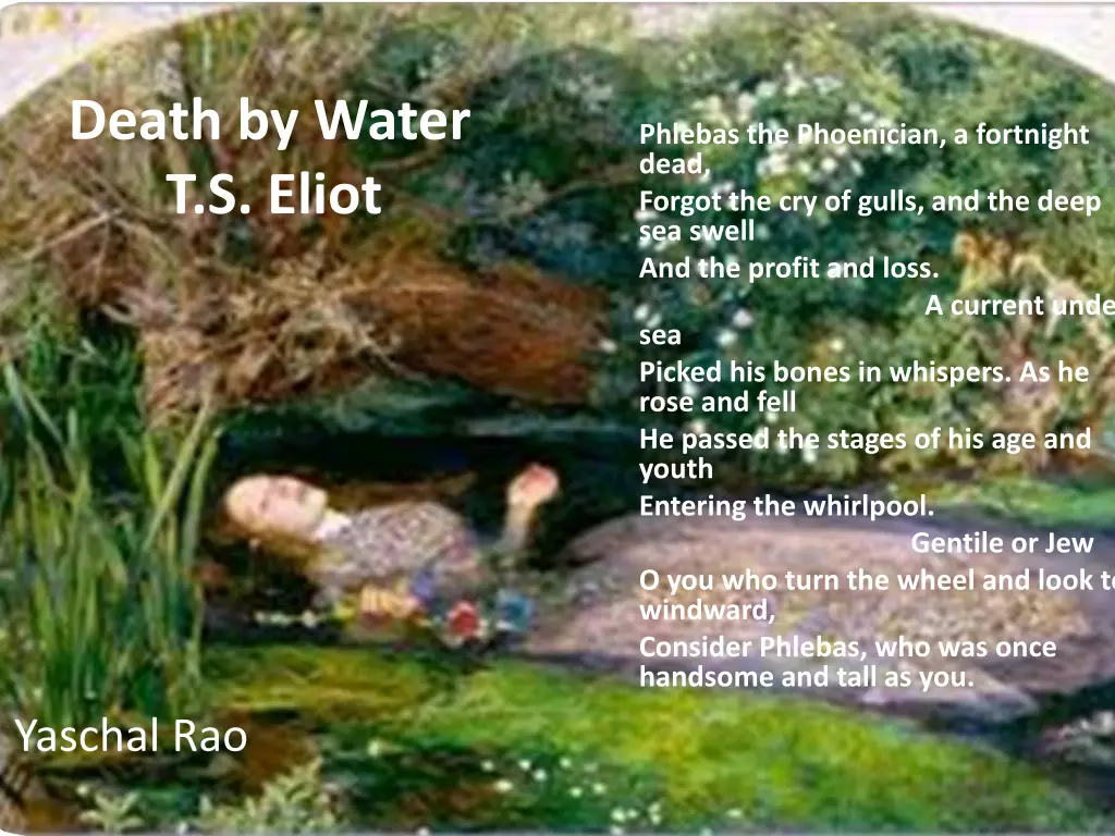 death by water t s eliot