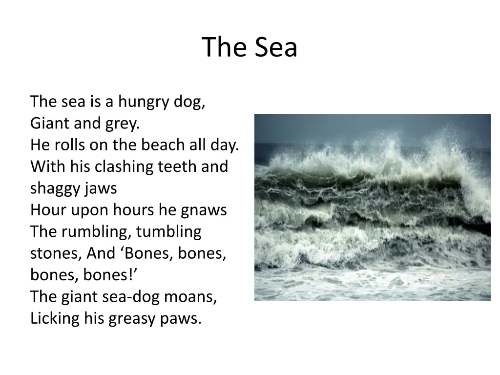 the sea