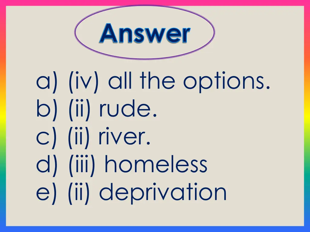 answer