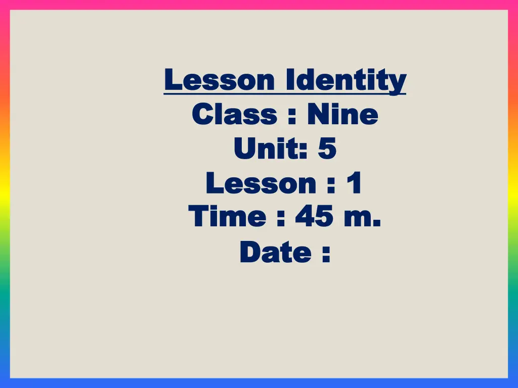 lesson identity lesson identity class nine class