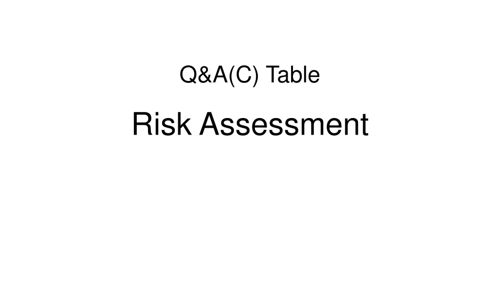 q a c table 1