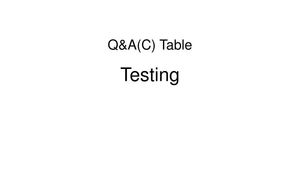 q a c table