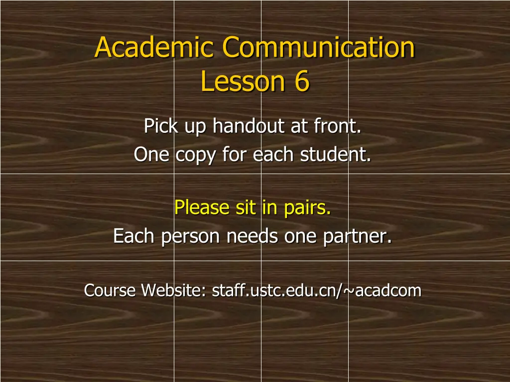 academic communication lesson 6