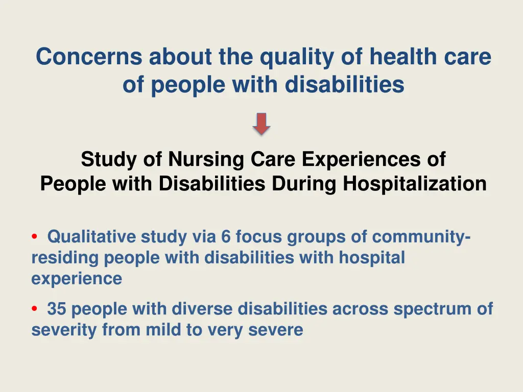 concerns about the quality of health care