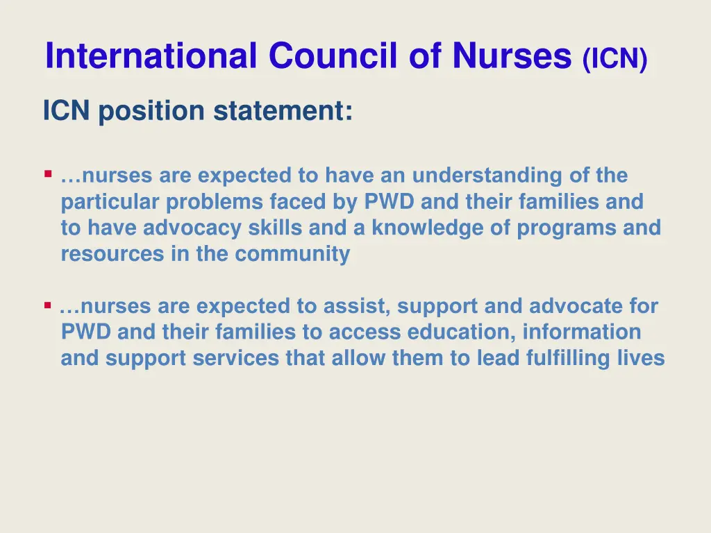international council of nurses icn 1