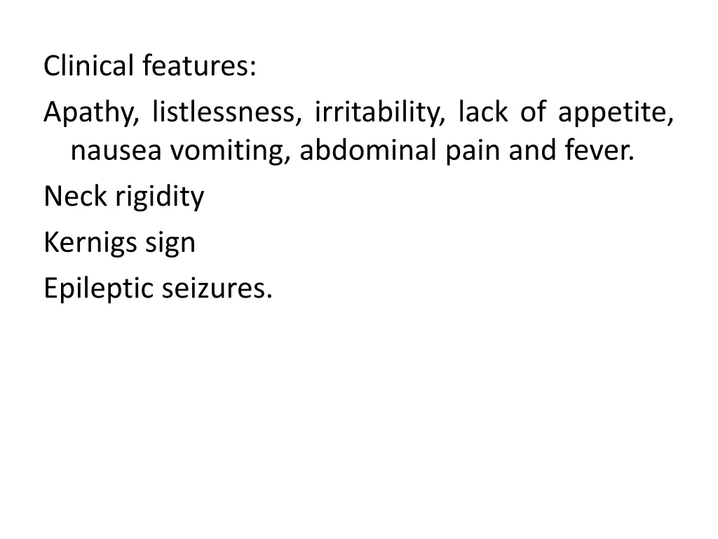 clinical features apathy listlessness