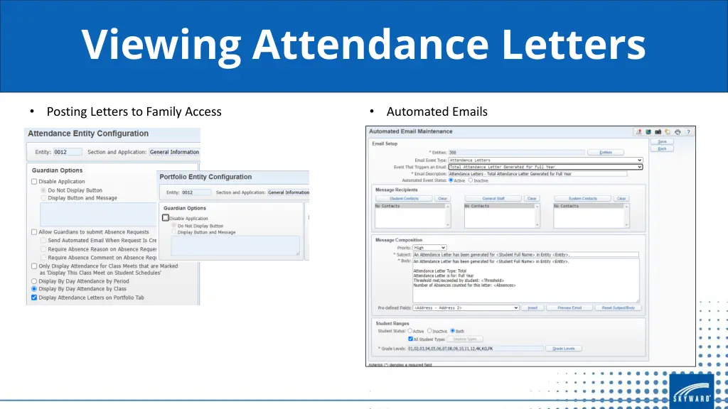 viewing attendance letters 1