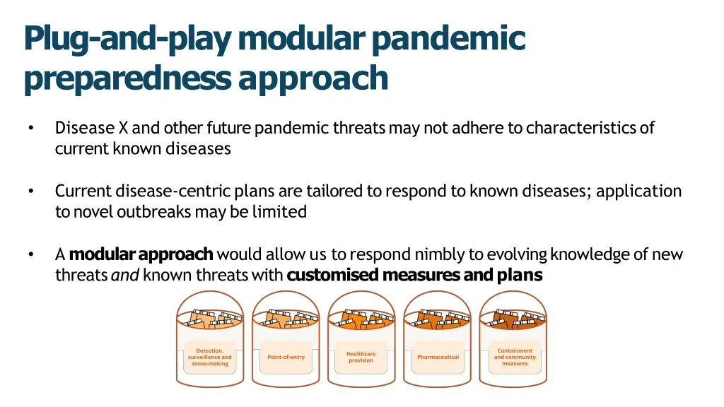 plug and play modular pandemic preparedness