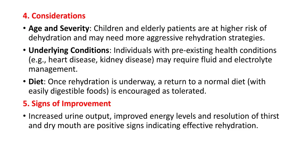 4 considerations age and severity children