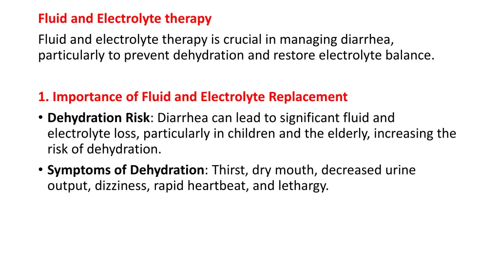 fluid and electrolyte therapy fluid
