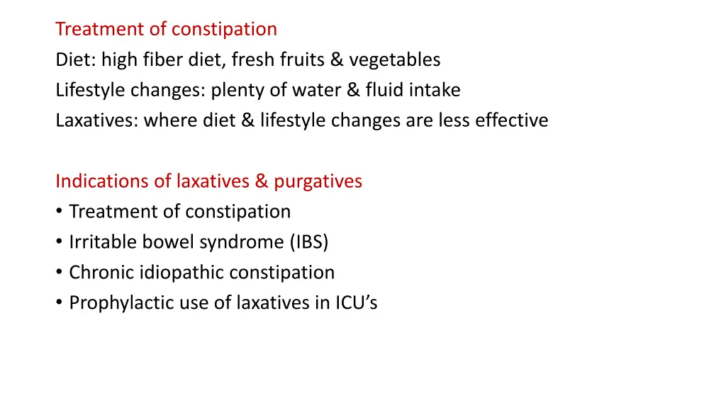 treatment of constipation diet high fiber diet