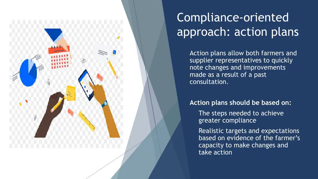 compliance oriented approach action plans