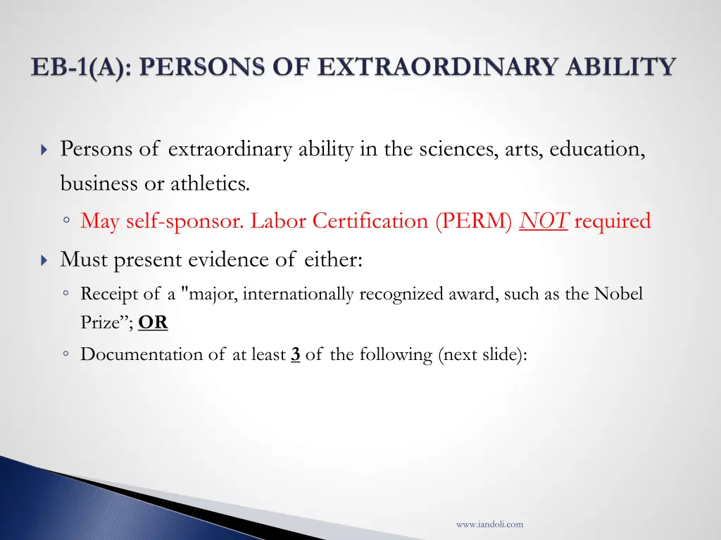 persons of extraordinary ability in the sciences