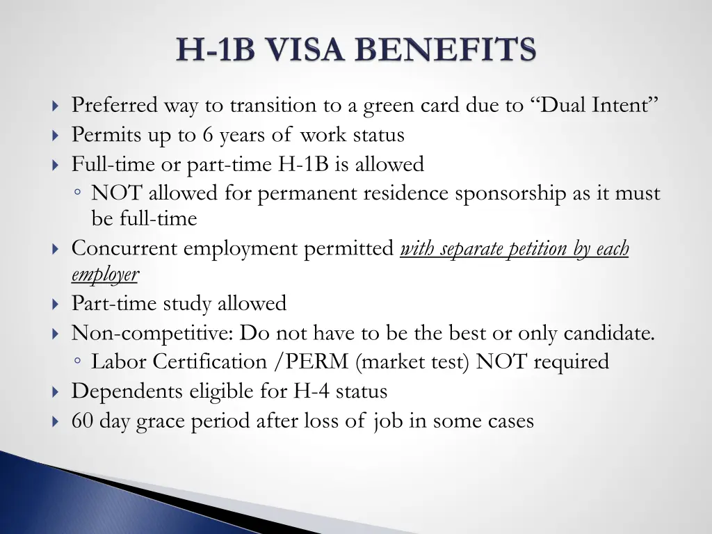preferred way to transition to a green card