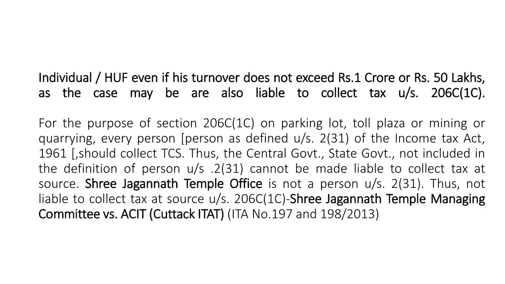 individual individual huf as as the the case