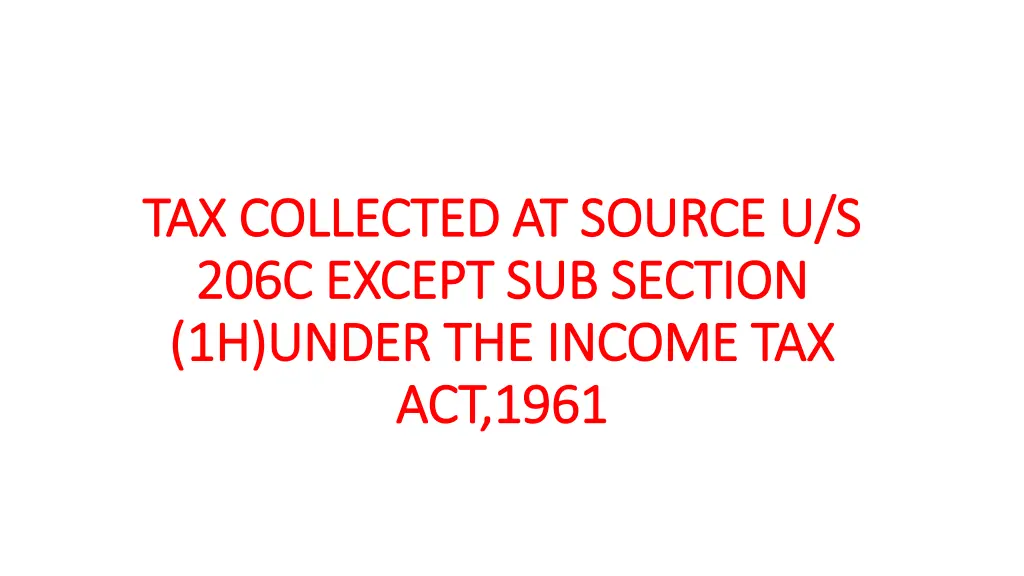 tax tax collected collected at source u s 206c