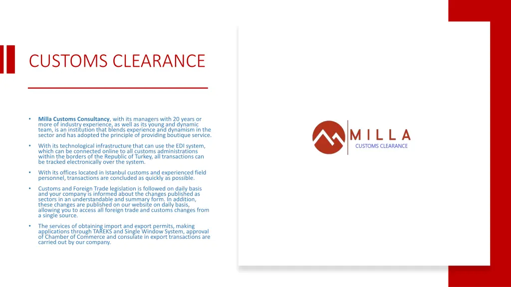 customs clearance