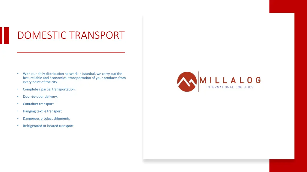 domestic transport