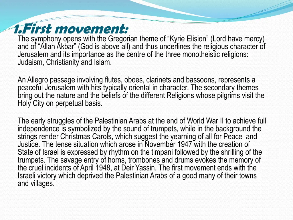 1 first movement the symphony opens with