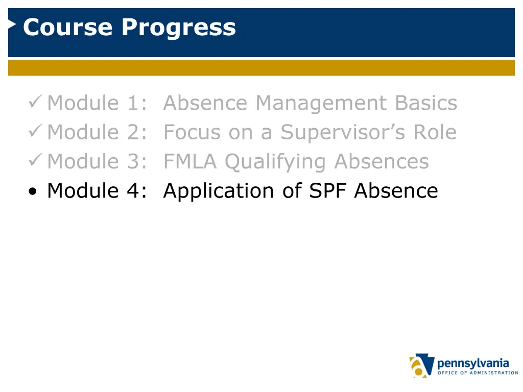 course progress 2