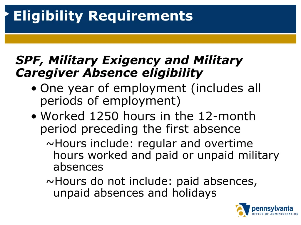 eligibility requirements