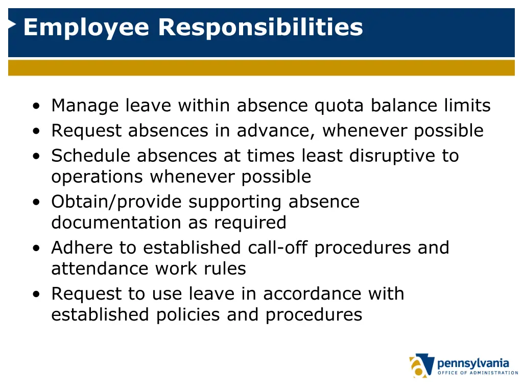 employee responsibilities