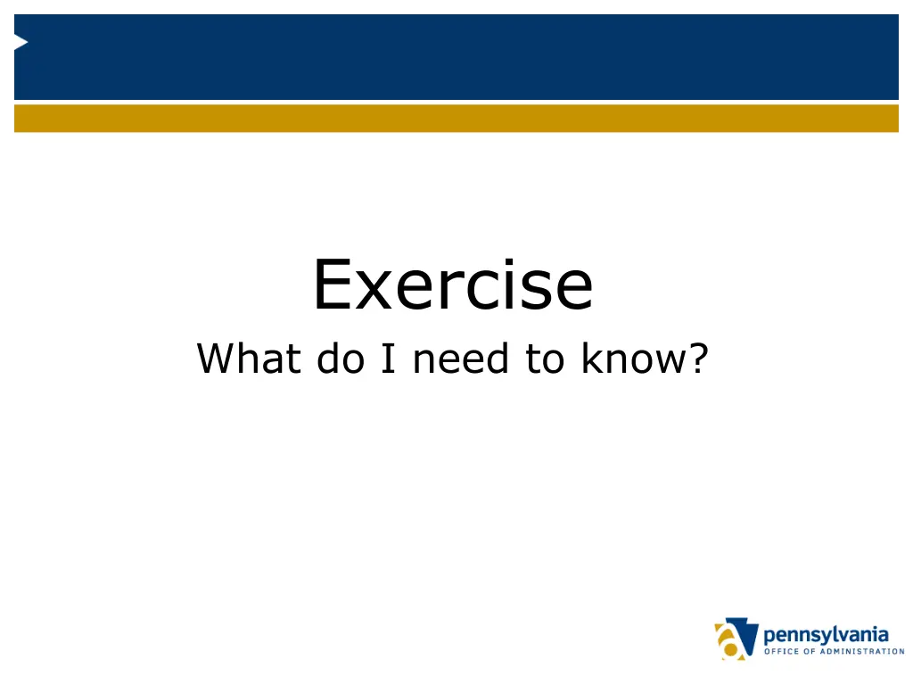exercise what do i need to know