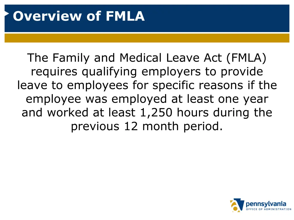 overview of fmla