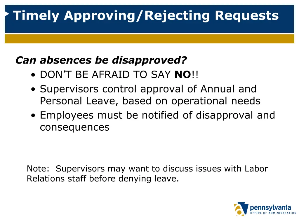 timely approving rejecting requests 2