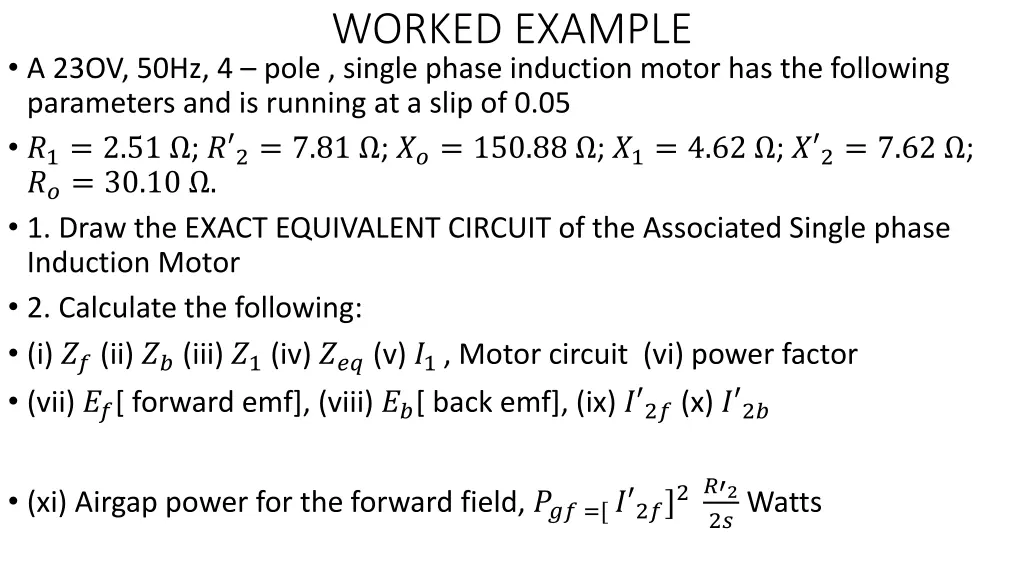 worked example