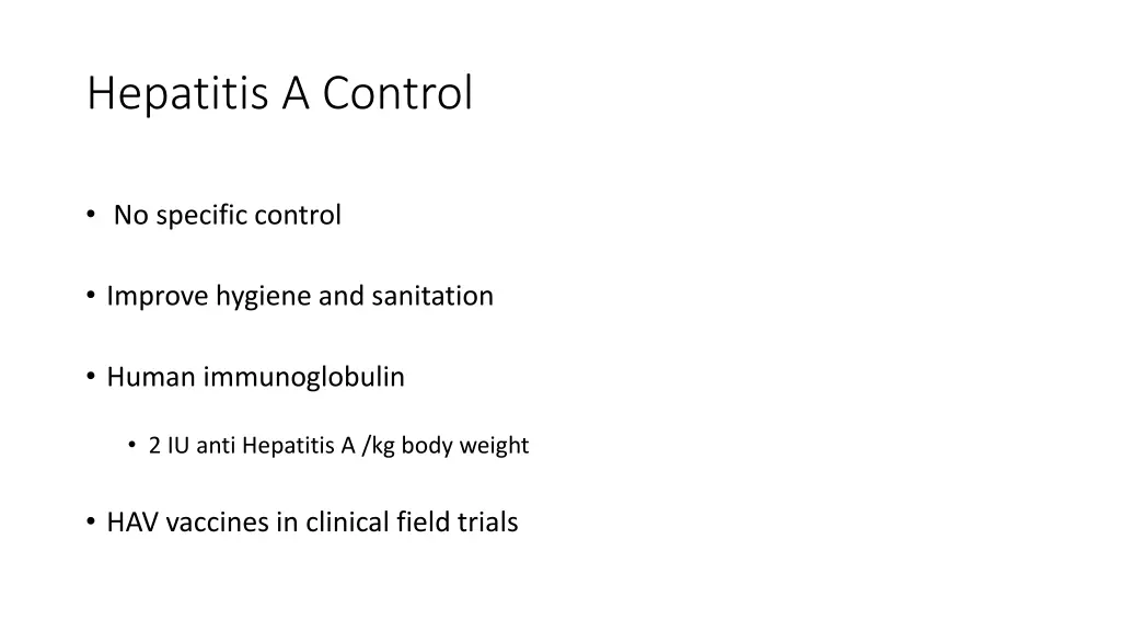 hepatitis a control