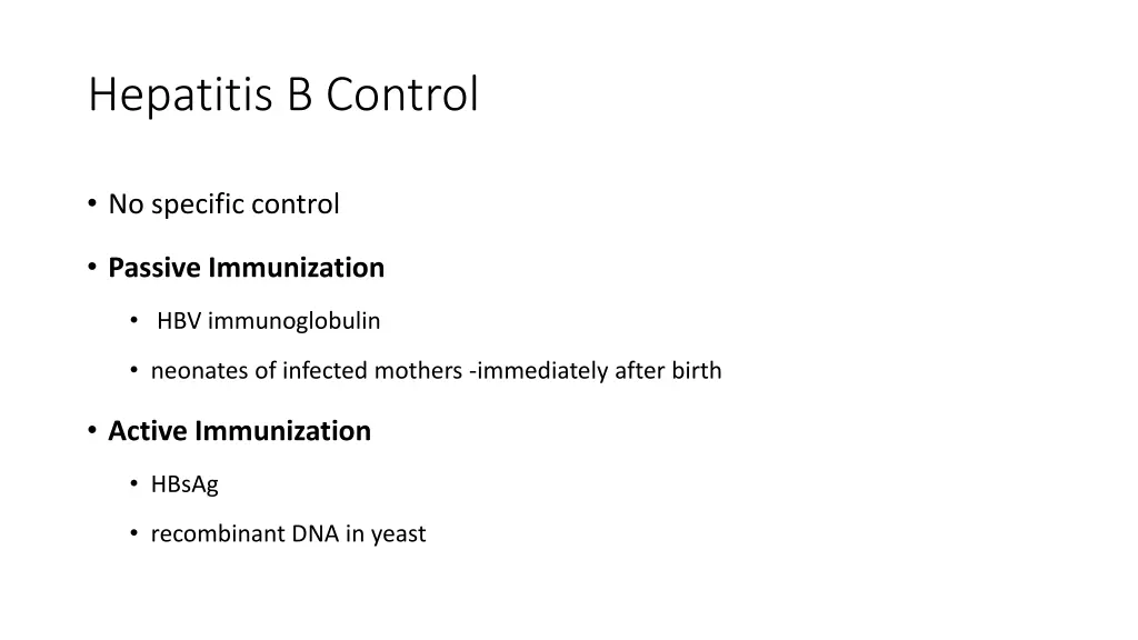 hepatitis b control