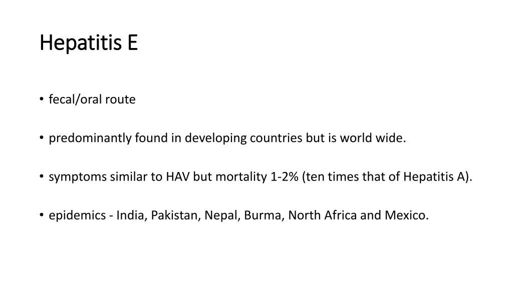 hepatitis e hepatitis e