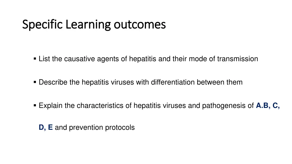specific learning outcomes specific learning