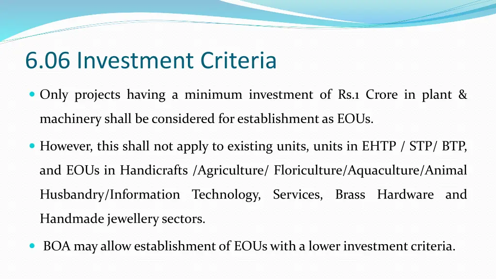 6 06 investment criteria