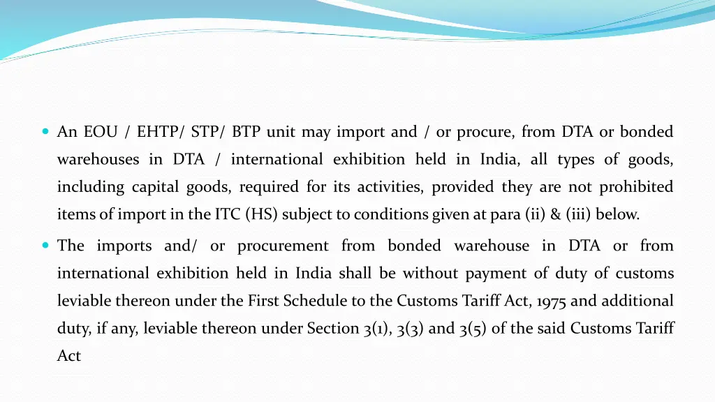 an eou ehtp stp btp unit may import