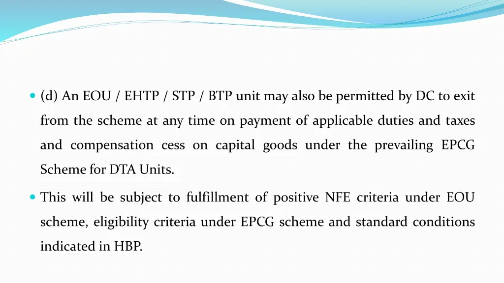 d an eou ehtp stp btp unit may also be permitted