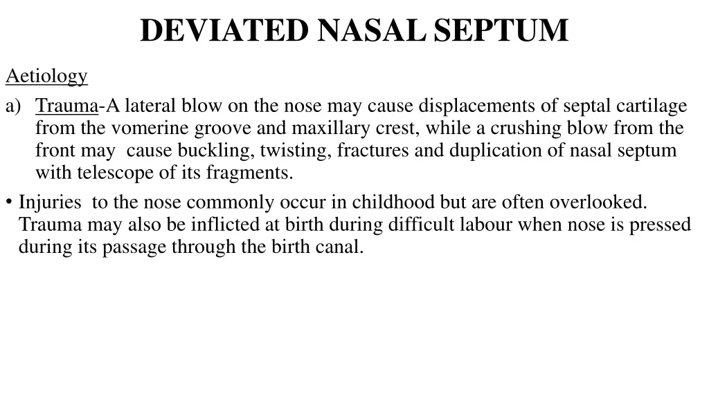 deviated nasal septum