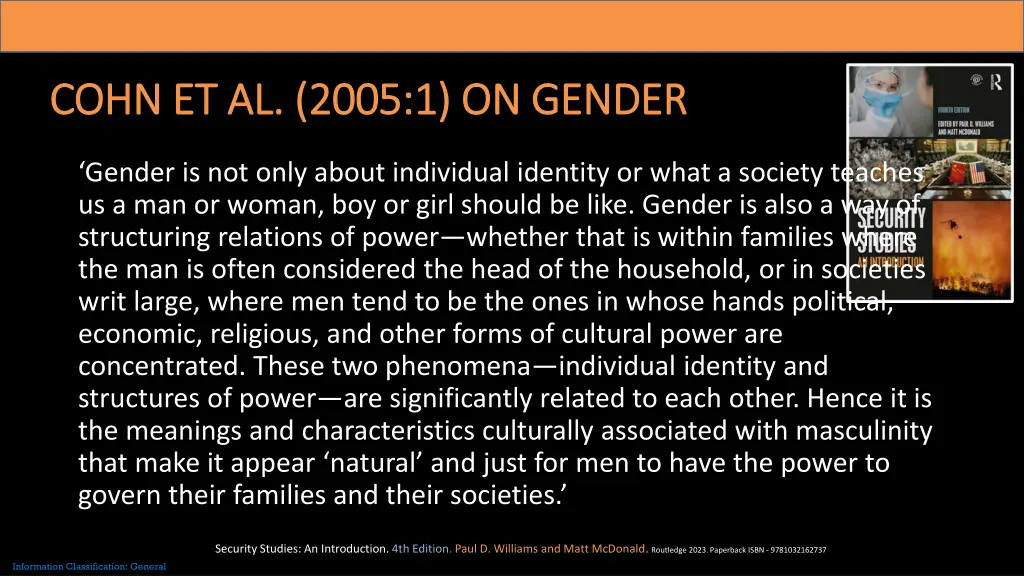 cohn et al 2005 1 on gender cohn et al 2005