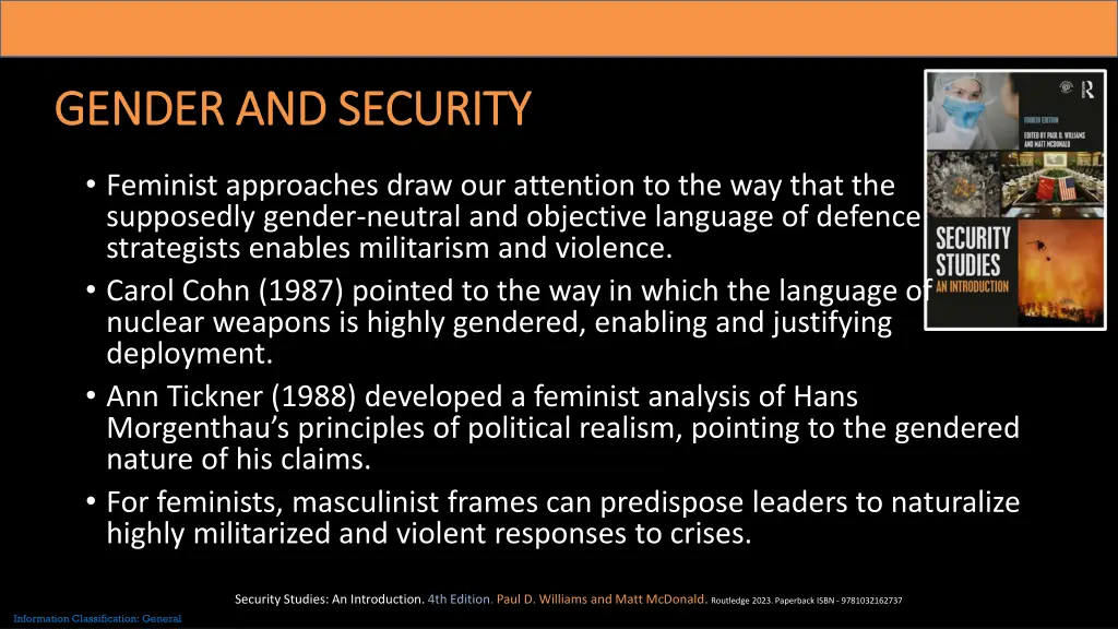 gender and security gender and security