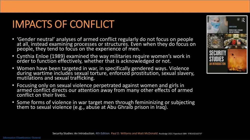 impacts of conflict impacts of conflict