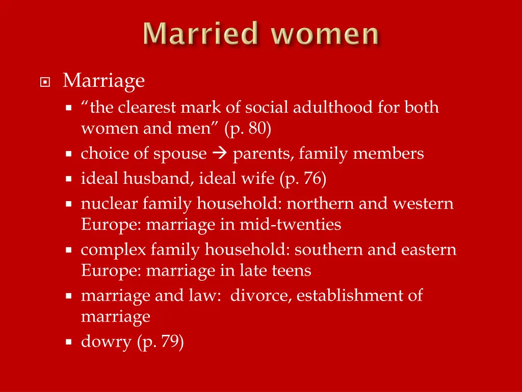 marriage the clearest mark of social adulthood