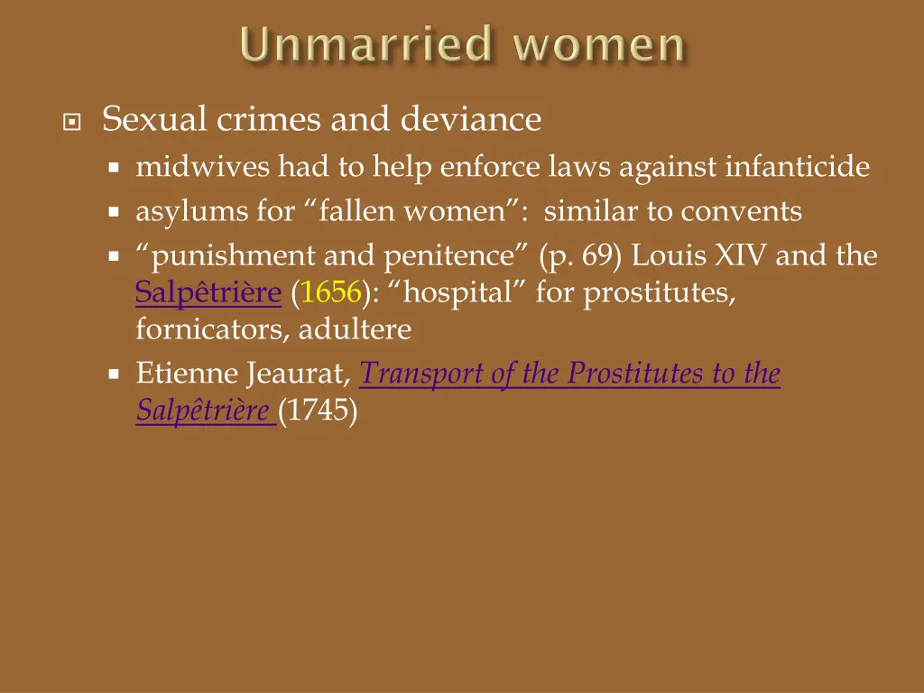 sexual crimes and deviance midwives had to help